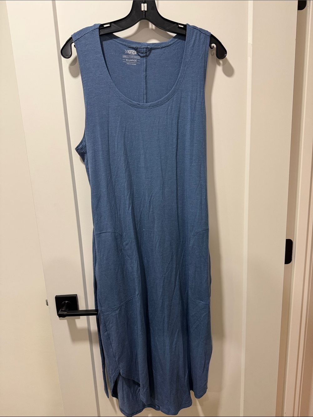 AFTCO Women's Sleeveless Blue Midi Tank Dress Size XL